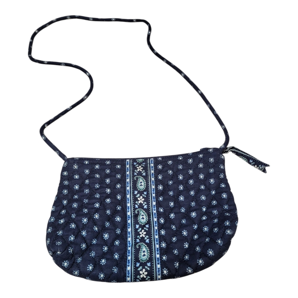 Vintage Vera Bradley Seaport Navy Small Quilted Crossbody Bag